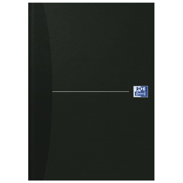 Oxford Carnet de notes Smart Black - relié, A4, ligné,