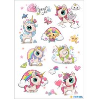 HERMA Sticker MAGIC "Einhörner", Diamond glittery