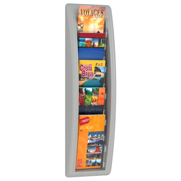 PAPERFLOW Porte-brochures mural Quick fit, 1/3 A4, noir