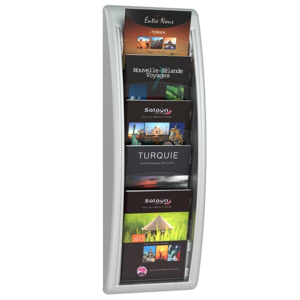 PAPERFLOW Porte-brochures mural Quick fit, A5, noir