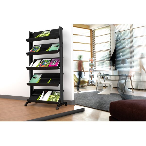 PAPERFLOW Porte-prospectus Uno easyDisplays, 5 étagères