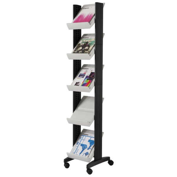 PAPERFLOW Prospektregal Corner easyDisplays, grau schwarz