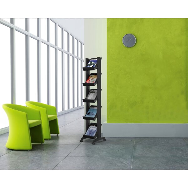 PAPERFLOW Porte-prospectus Corner easyDisplays, gris/noir