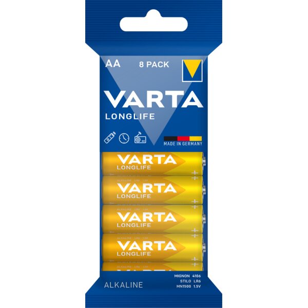 VARTA Pile alcaline LONGLIFE, Mignon AA