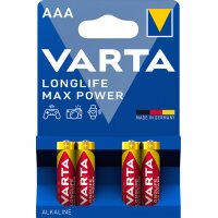 VARTA Pile alcaline Longlife Max Power, Micro, (AAA)