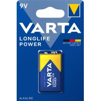 VARTA Alkaline Batterie Longlife Power, E-Block (9V 6LR61)