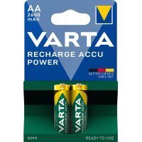 VARTA Pile NiMH Rechargeable Accu, Mignon (AA), 2 600 mAh