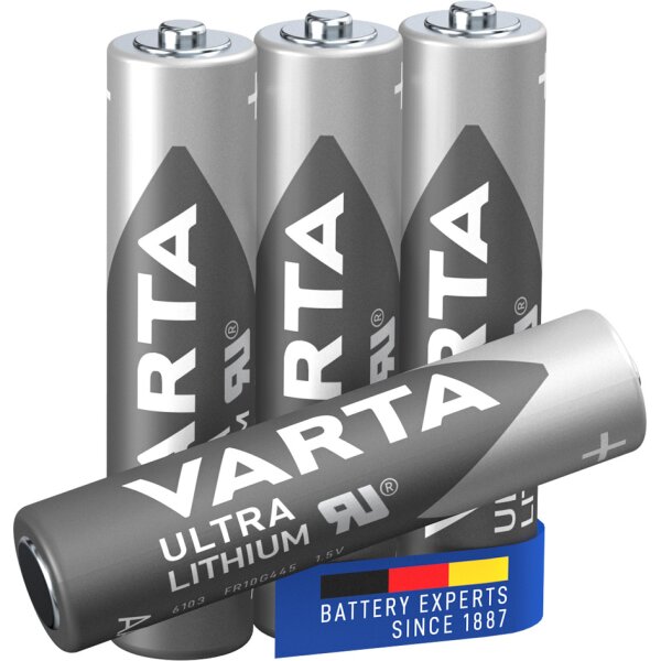 VARTA Pile au lithium Ultra Lithium, Micro (AAA), pack de 4