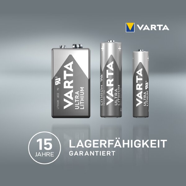 VARTA Pile au lithium Ultra Lithium, Micro (AAA), pack de 4