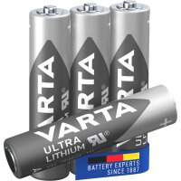 VARTA Pile au lithium Ultra Lithium, Micro (AAA), pack de 4