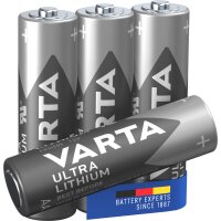 VARTA Pile au lithium ULTRA Lithium, Mignon (AA), 4 piles