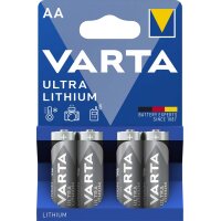 VARTA Pile au lithium ULTRA Lithium, Mignon (AA), 4 piles
