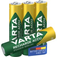 VARTA Pile NiMH Rechargeable Accu, Micro (AAA), 800 mAh