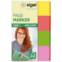 sigel Marque-page repositionnable Fluo, 50 x 20 mm