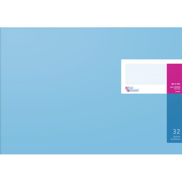 König & Ebhardt Cahier à colonnes A4, 32 colonnes, 40