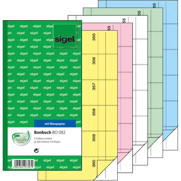 sigel Bloc de bons Carnet de bons, 105 x 200 mm, AC