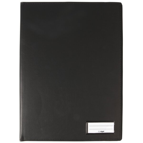 sigel Einband für Formularbuch, DIN A6 quer, PU, schwarz