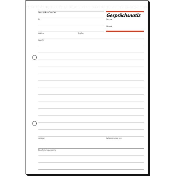 sigel Gesprächsnotizblock "Gesprächsnotiz", A5, 50 Blatt