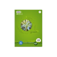 URSUS Collegeblock green A4 608570020 quadrillé...
