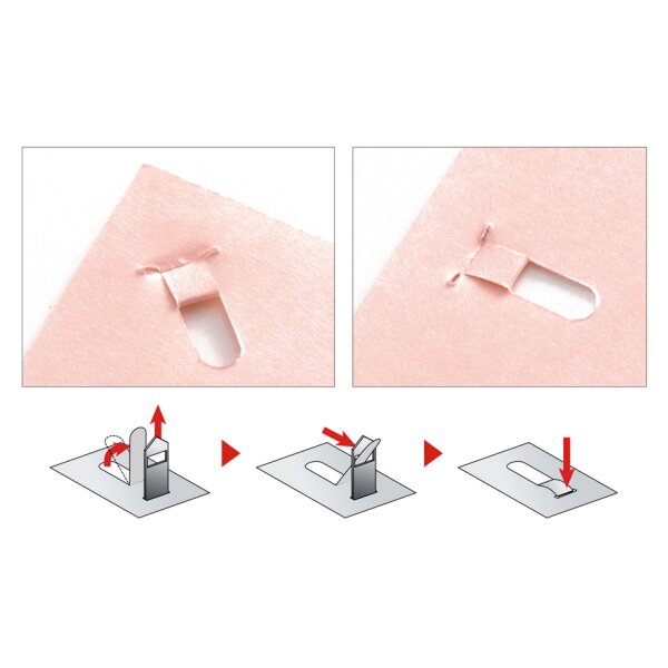 PLUS JAPAN Agrafeuse sans agrafe SL-106AB, blanc