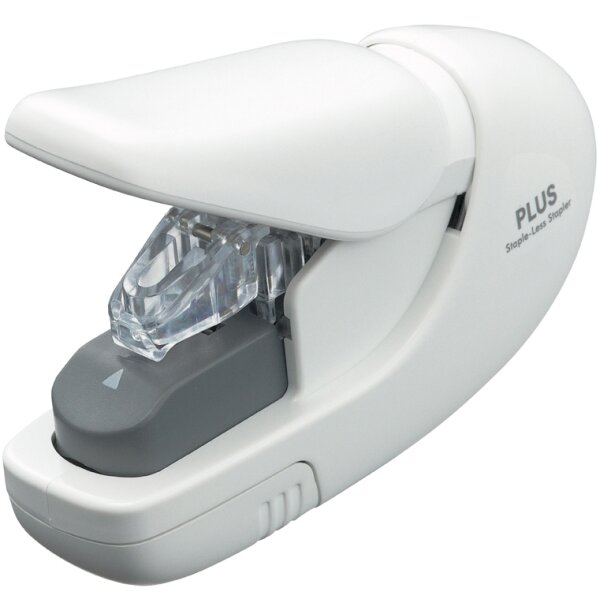 PLUS JAPAN Agrafeuse sans agrafe SL-106AB, blanc