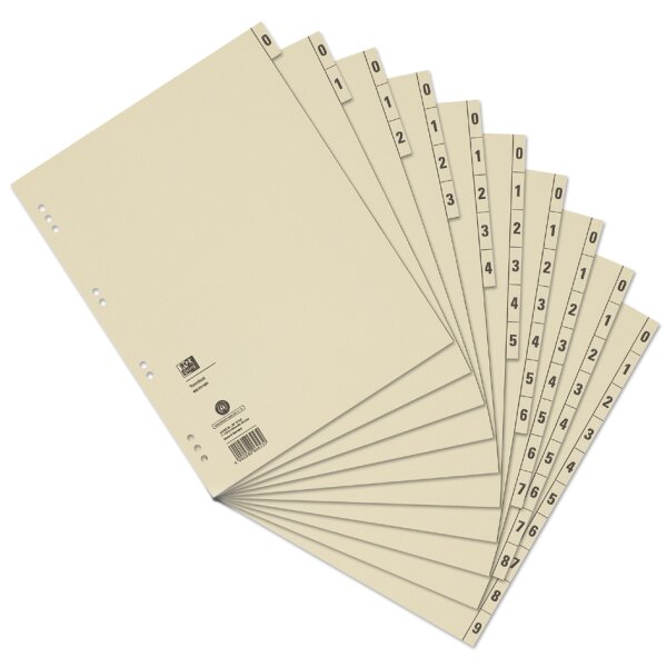 Oxford Trennblätter, 2-seitig bedruckt, chamois, 240x300 mm