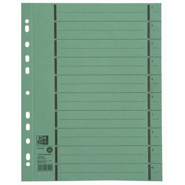 Oxford Intercalaire avec perforation, A4 extra large, orange