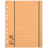 Oxford Trennblätter mit Perforation, A4 Überbreite, orange