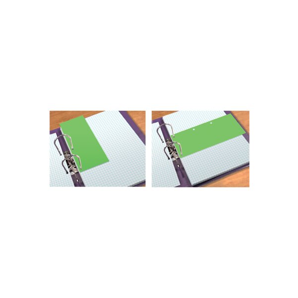 Oxford Intercalaires Duo, en carton, 240 x 105 mm, vert