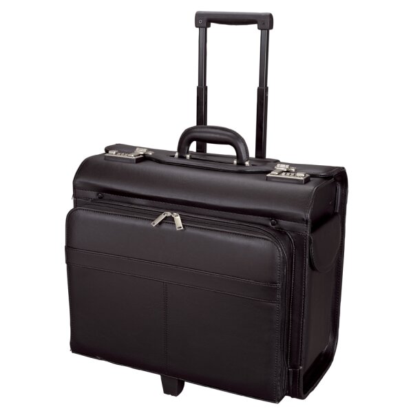 Alassio Valise pour pilotes SAN REMO, en similicuir, noir