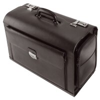 Alassio Valise pour pilotes VERONA, cuir, noir