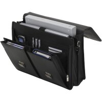 Alassio Aktentasche "VENETO", Lederimitat, schwarz