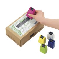 PLUS JAPAN Datenschutz-Rollstempel Standard, weiss