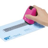 PLUS JAPAN Datenschutz-Rollstempel Standard, blau