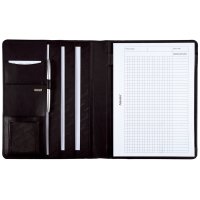 Alassio Schreibmappe "CREMONA", A4, Nappa-Leder, schwarz