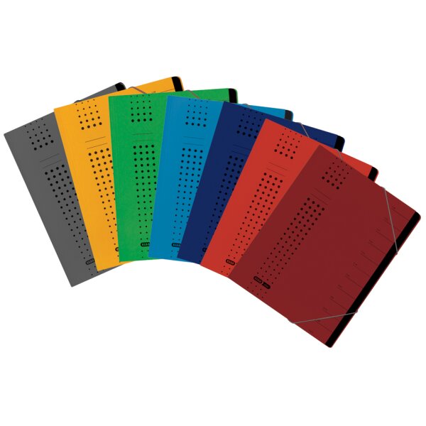 ELBA chic-Ordnungsmappe, A4, blau, mit 12 Fächern, Karton