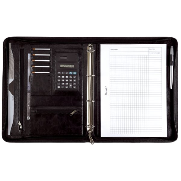 Alassio Serviette classeur MASSA, A4, similicuir, marron