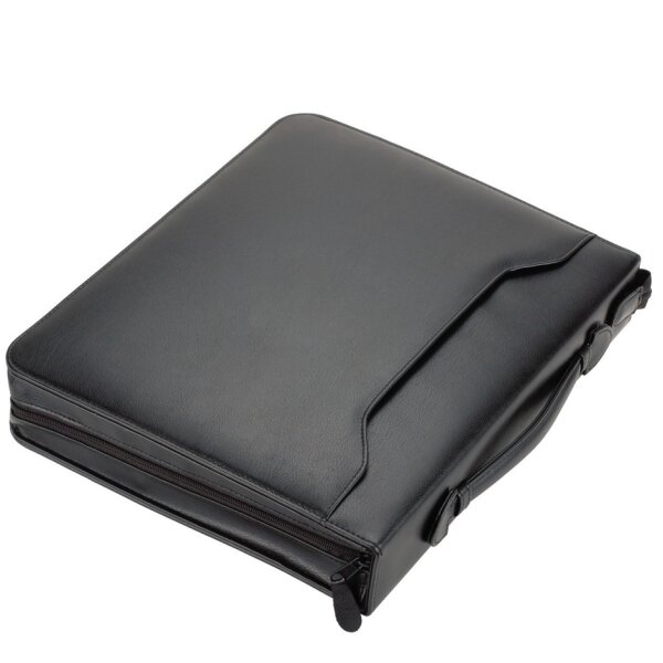 Alassio Ringbuchmappe "BERGAMO", A4, Lederimitat schwarz