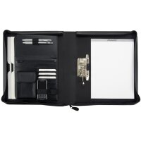 Alassio Ringbuchmappe "BERGAMO", A4, Lederimitat schwarz