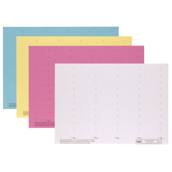 ELBA Beschriftungsschild für Sichtreiter, 4-zeilig, rot