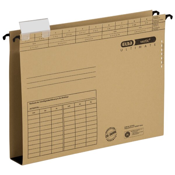 ELBA Hängesammler vertic ULTIMATE, Hartpappeboden, 20 mm