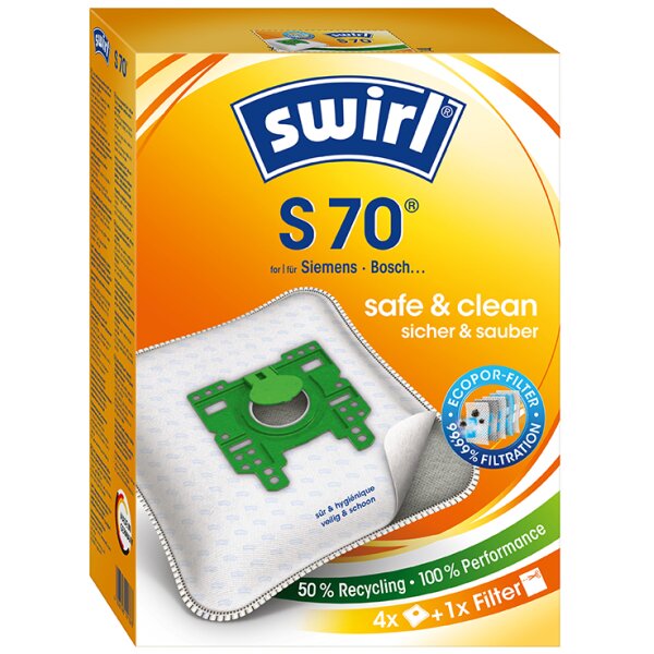 swirl Staubsaugerbeutel S 70, mit MicroporPlus-Filter