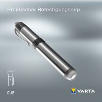 VARTA Lampe de poche LED Pen Light 1AAA, avec 1 pile AAA