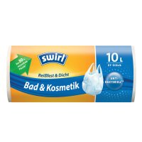 swirl Mülleimerbeutel, mit Tragegriff, transparent, 5 Liter