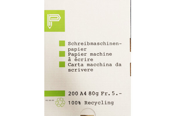 ELCO Papier machine à écrire A4 306091 Recycling 200 feuilles