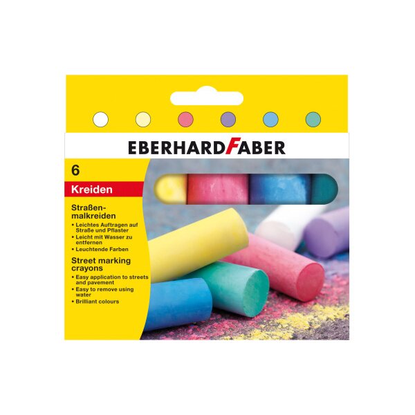 EBERHARD FABER Strassenkreide 526506 6 Farben ass. Etui
