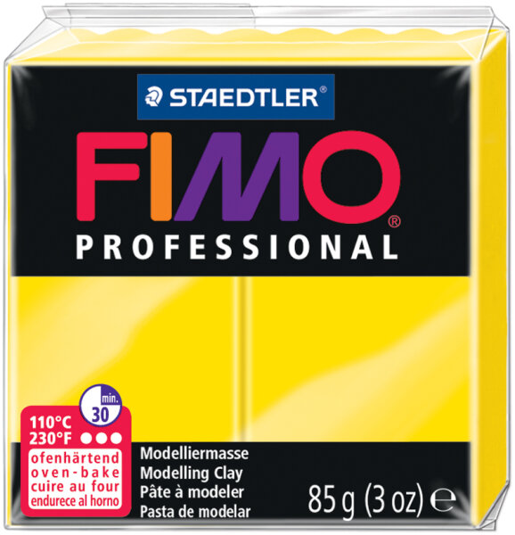 FIMO PROFESSIONAL Modelliermasse, ofenhärtend, echtgelb,85 g
