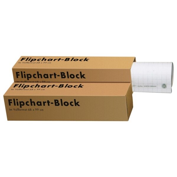 LANDRE Papier Flipchart 68x99cm 10050588 80g,en blanc recyl. 5x20 fllt.