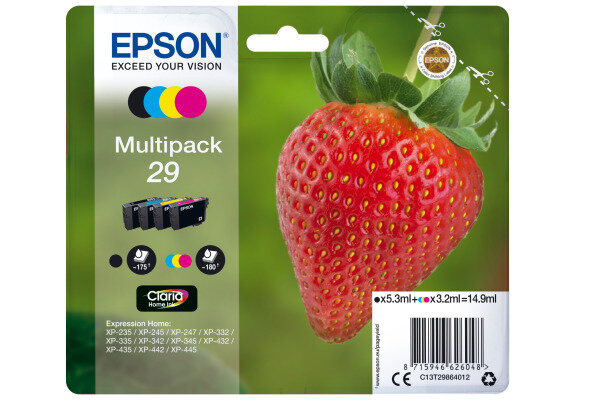 EPSON Multipack Tinte CMYBK T298640 XP-235 335 435 4-color