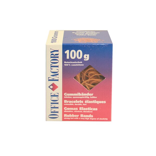 SMART OFFICE Bande élastiques 80x1.3mm 601118 marron, ø50mm 100g